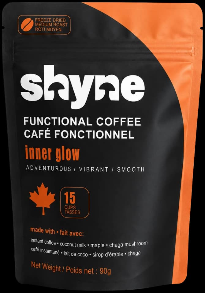 Shyne Inner Glow Chaga low caffeine coffee