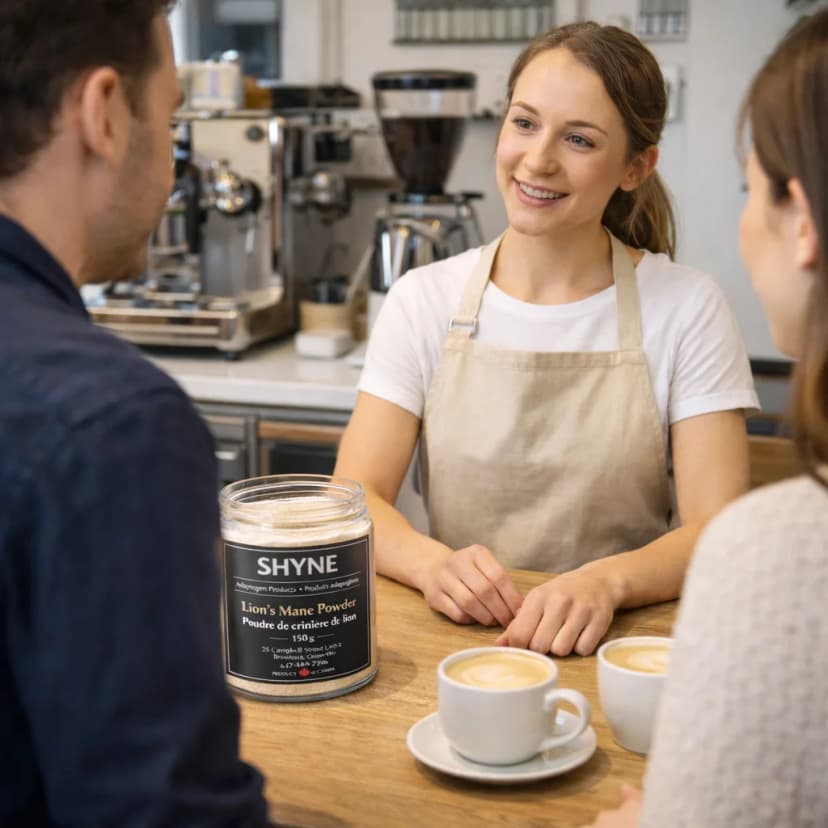 Shyne at a coffee counter