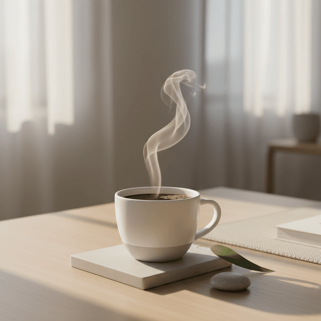 Mushroom Coffee Caffeine Content - Gentle energy coffee cup