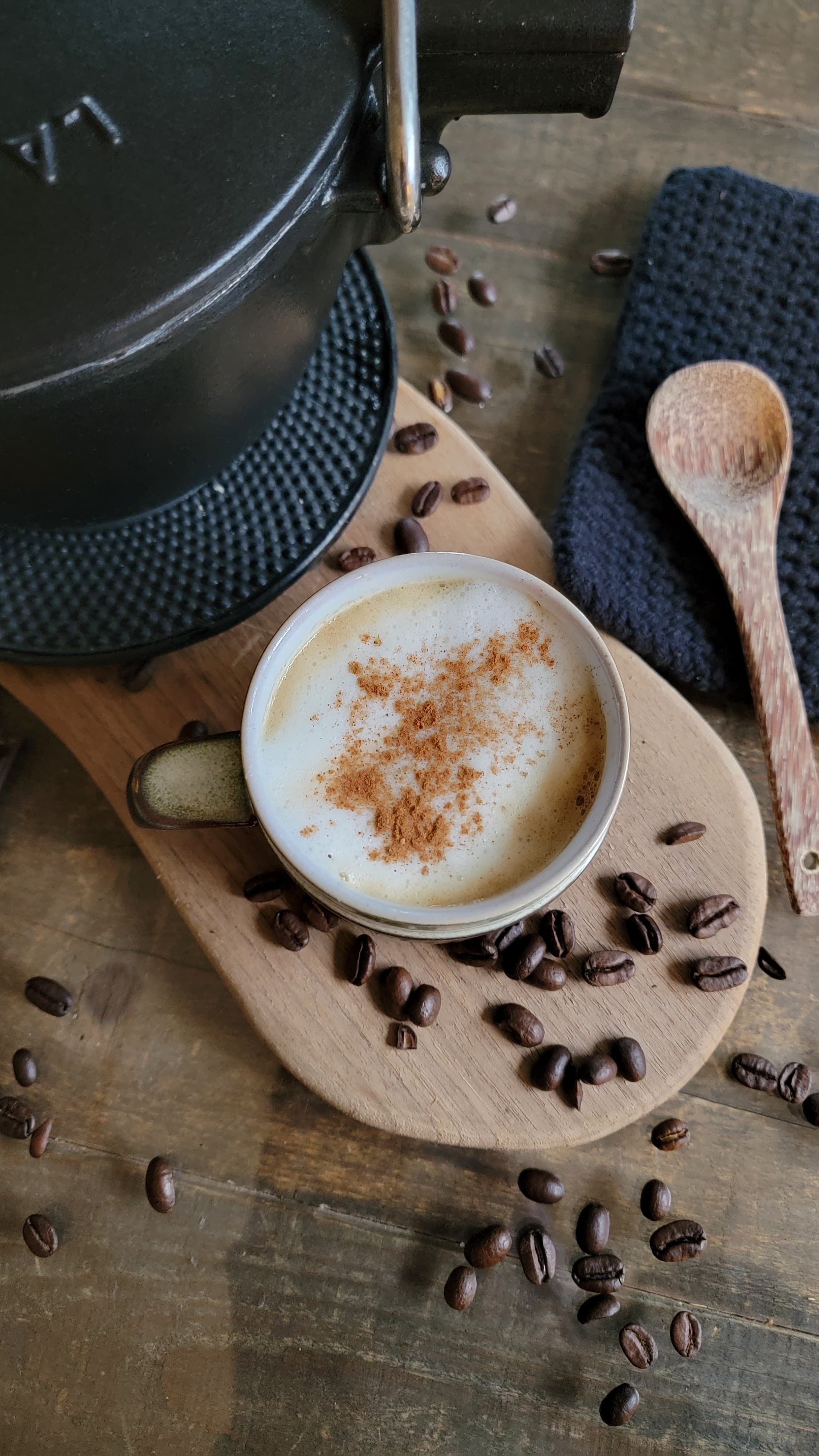 Classic affogato with melting ice cream