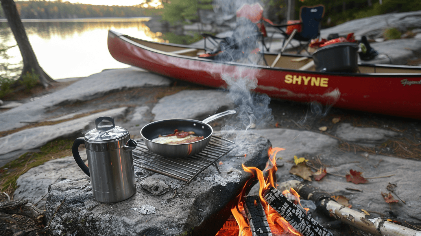Shyne coffee on camping trip