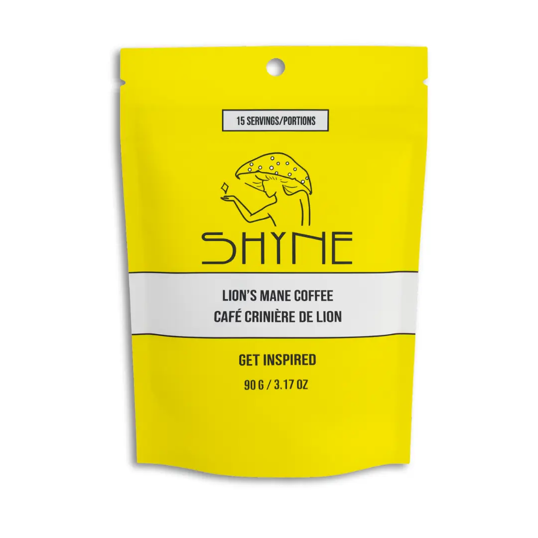 Shyne Lion's Mane Mushroom Coffee bag - Focus Blend, 30 servings