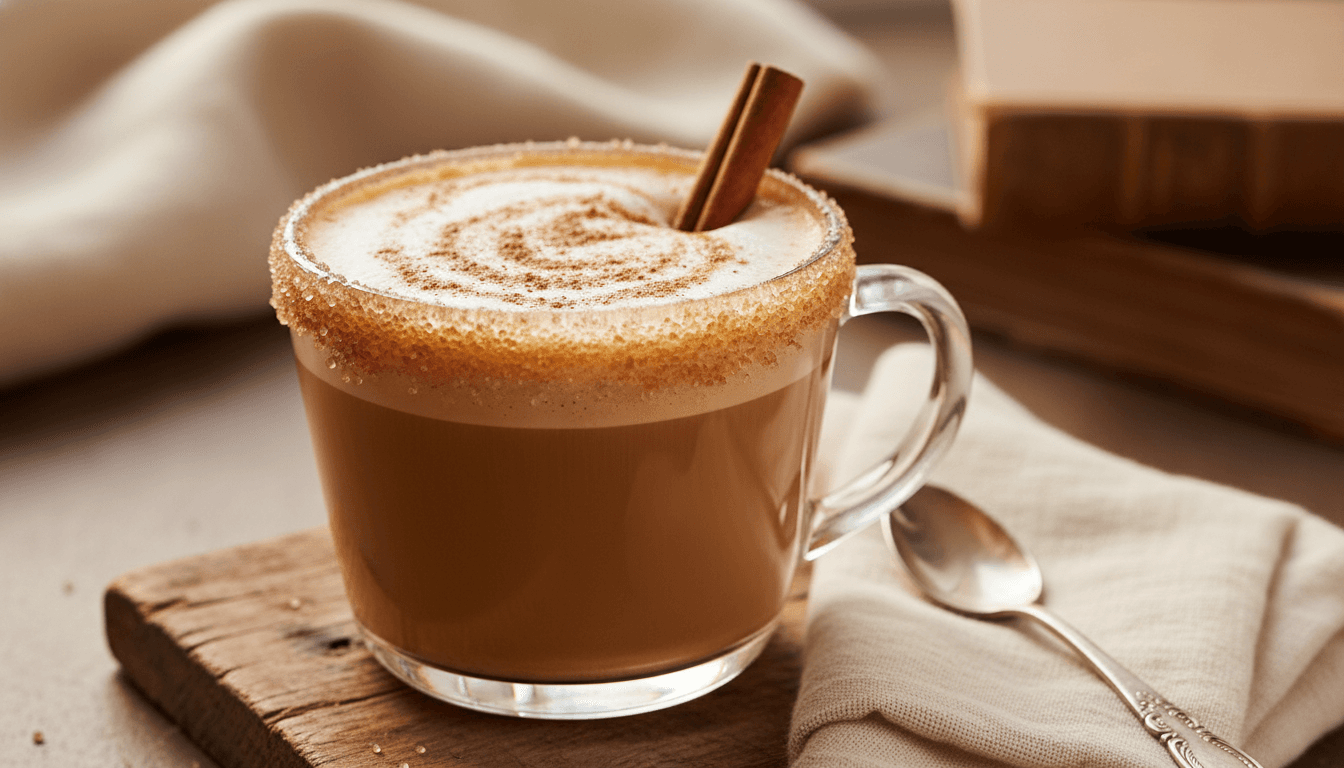 Cinnamon dolce latte with whipped cream