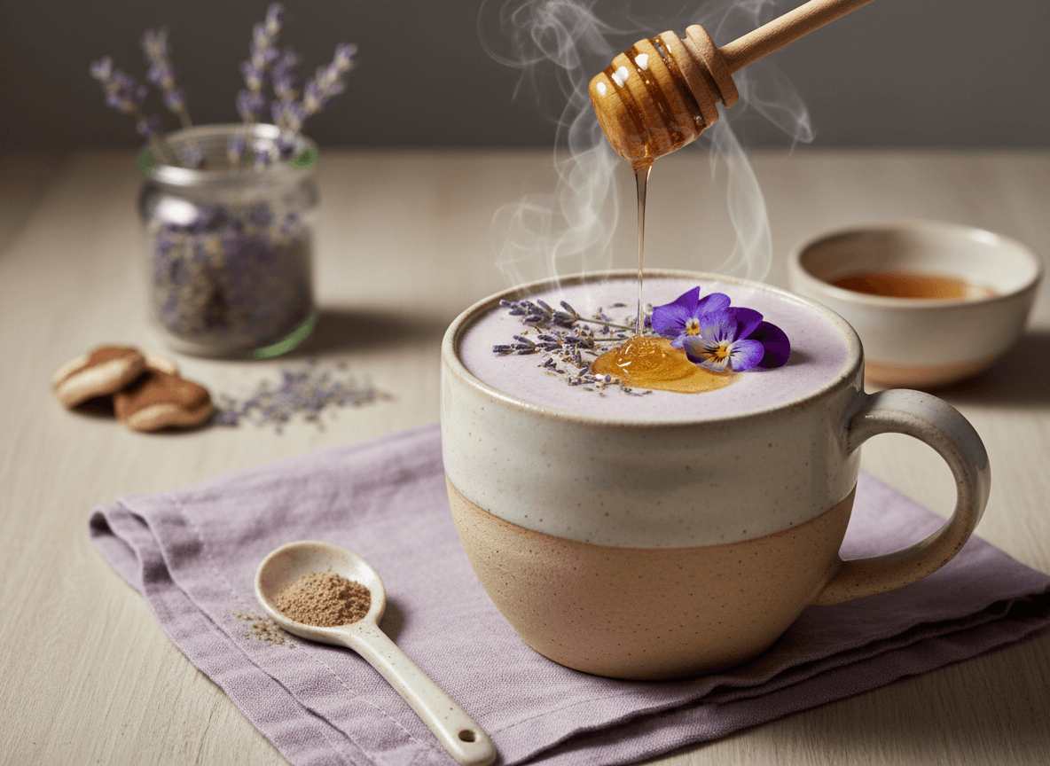 Lavender Honey Mushroom Latte for Relaxation