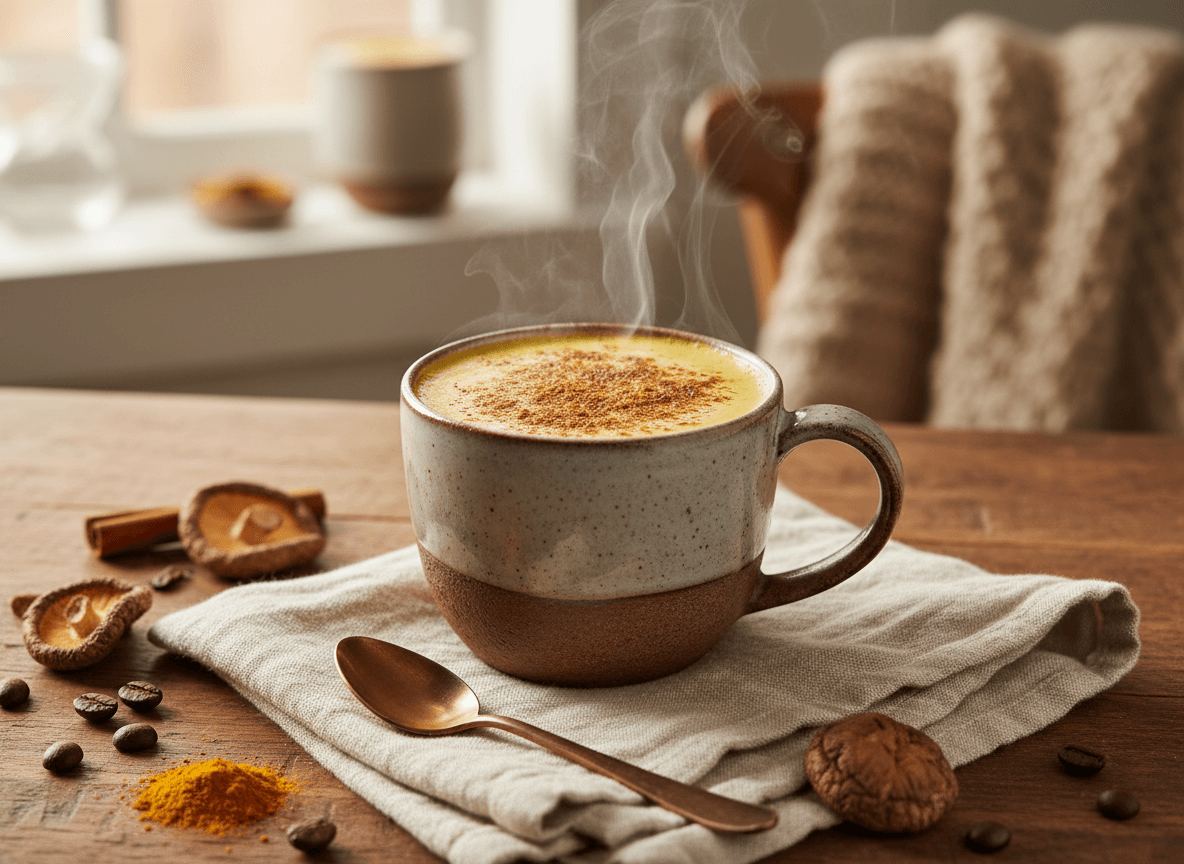 Mushroom Coffee Golden Milk Latte (Anti-Inflammatory)