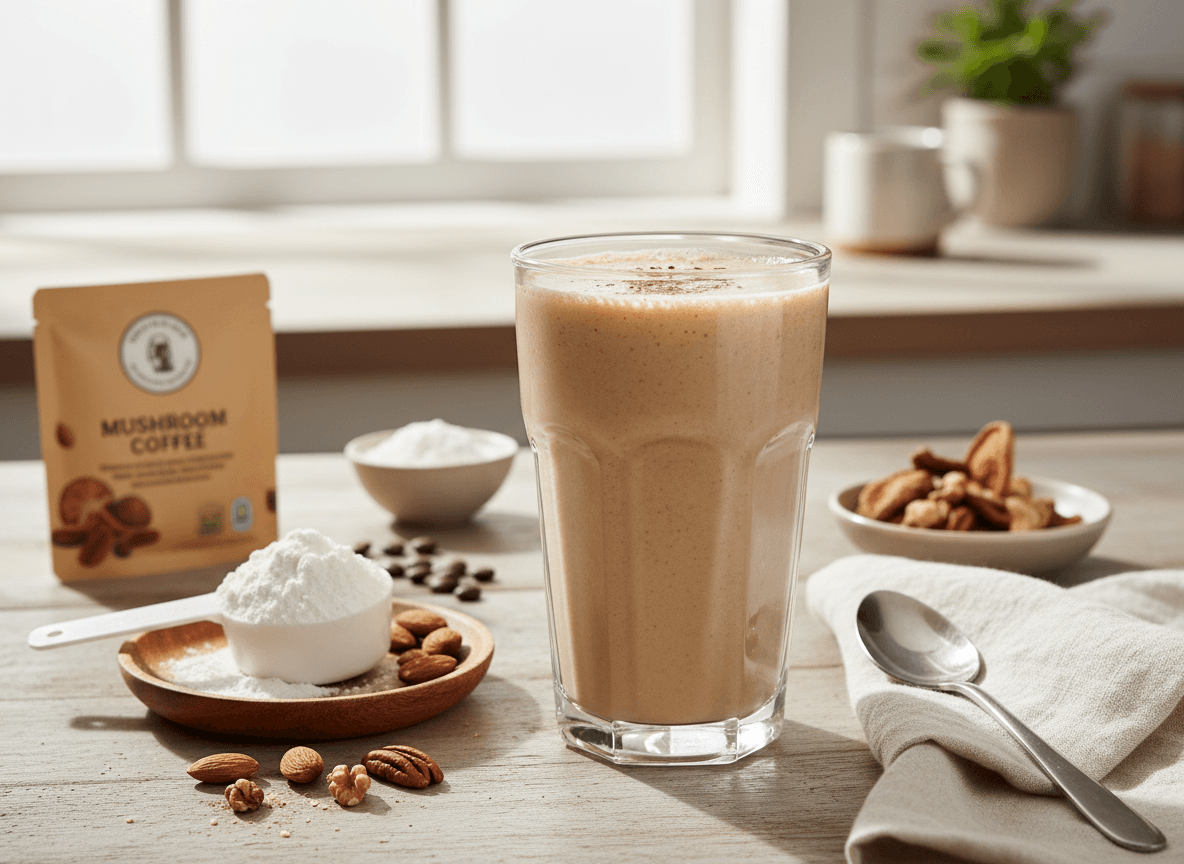 Protein Mushroom Coffee Shake: Pre or Post Workout Fuel