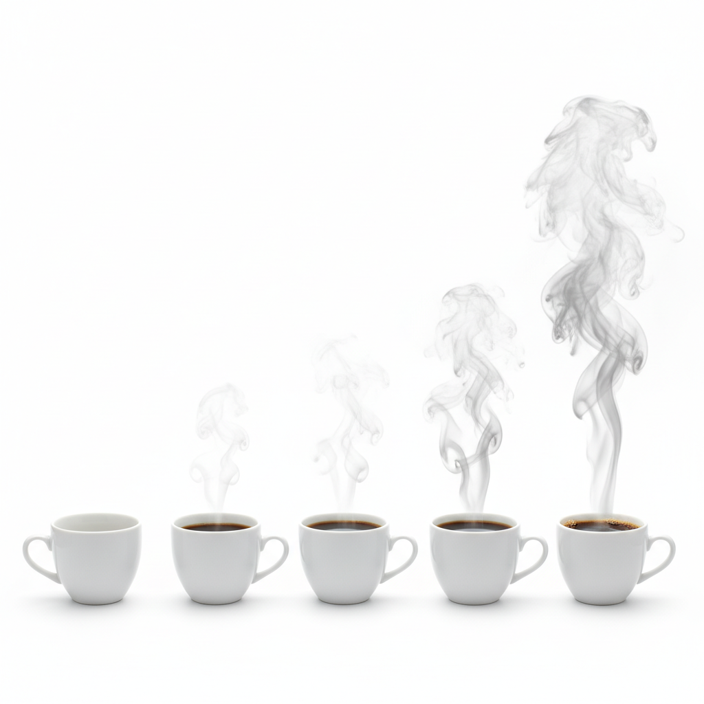 Caffeine energy levels visual comparison