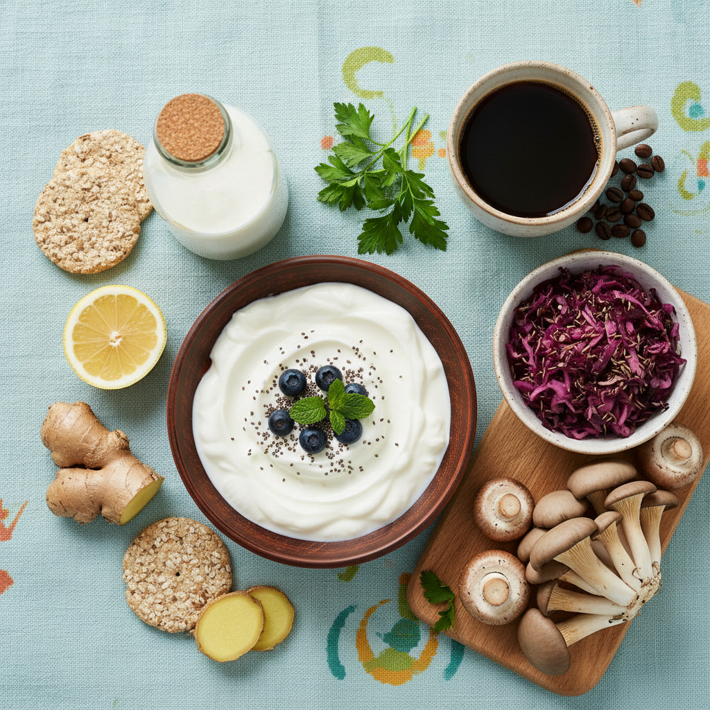 Gut-friendly foods to pair with mushroom coffee