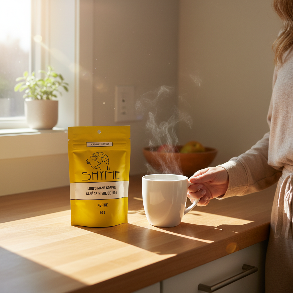 Shyne mushroom coffee product