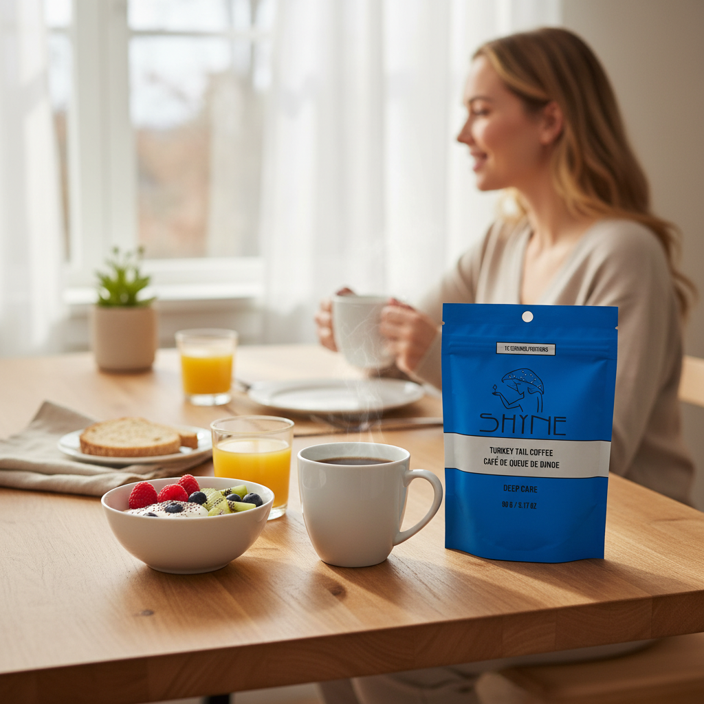 Shyne mushroom coffee product