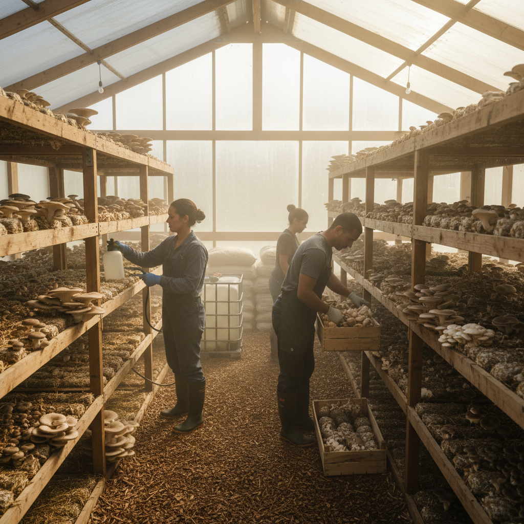 Sustainable mushroom farming practices