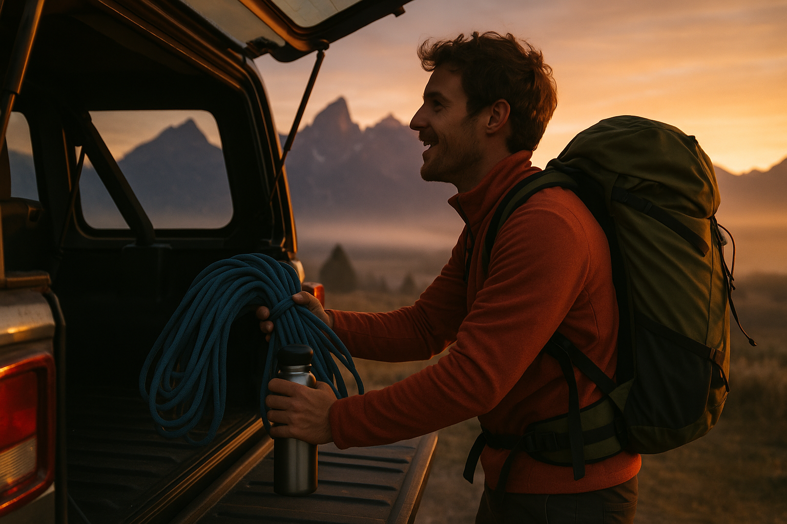 Adventure expedition morning hero - active lifestyle